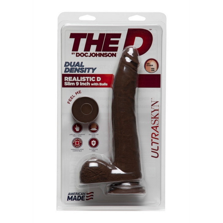 D Slim - Realistische ULTRASKYN Dildo met Ballen - 2 Stukken