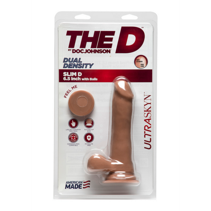 Slim D - Realistic ULTRASKYN Dildo met Ballen - 6 / 15 cm