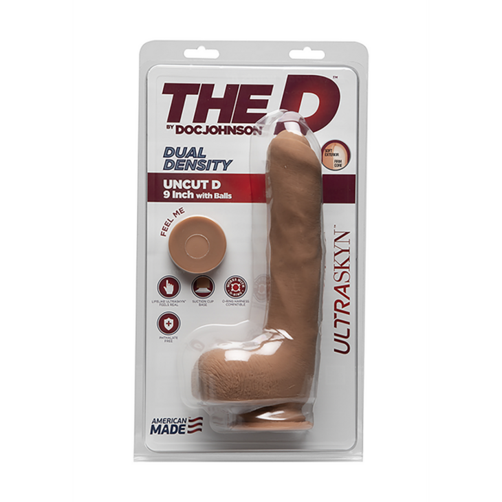 Uncut D - Realistic ULTRASKYN Dildo met Ballen - 9 / 22 cm