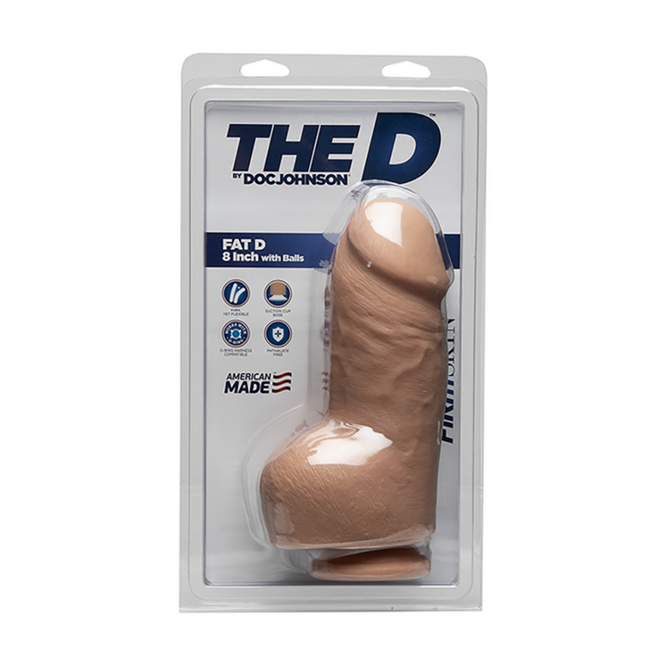 Fat D - Realistic FIRMSKYN Dildo met Ballen - 8 / 20 cm
