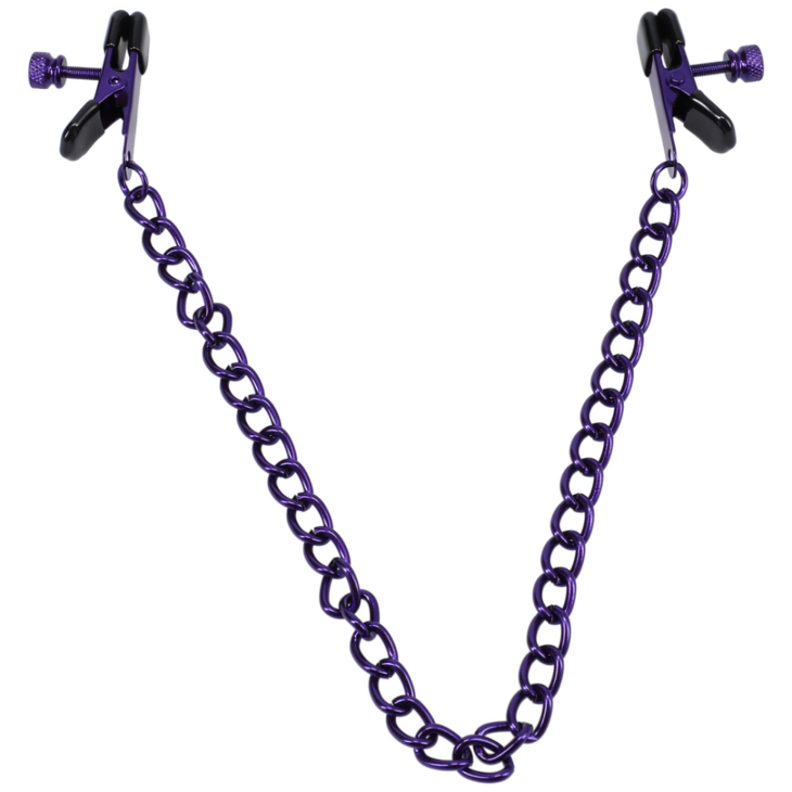 Chained Up - Nipple Clamps - Purple