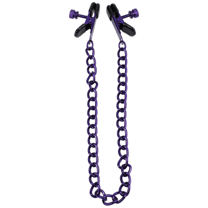 Chained Up - Nipple Clamps - Purple