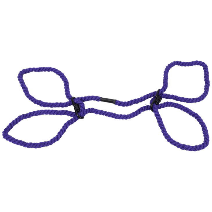 Restrain - 6mm Hemp Wrist or Ankle Cuffs - Purple