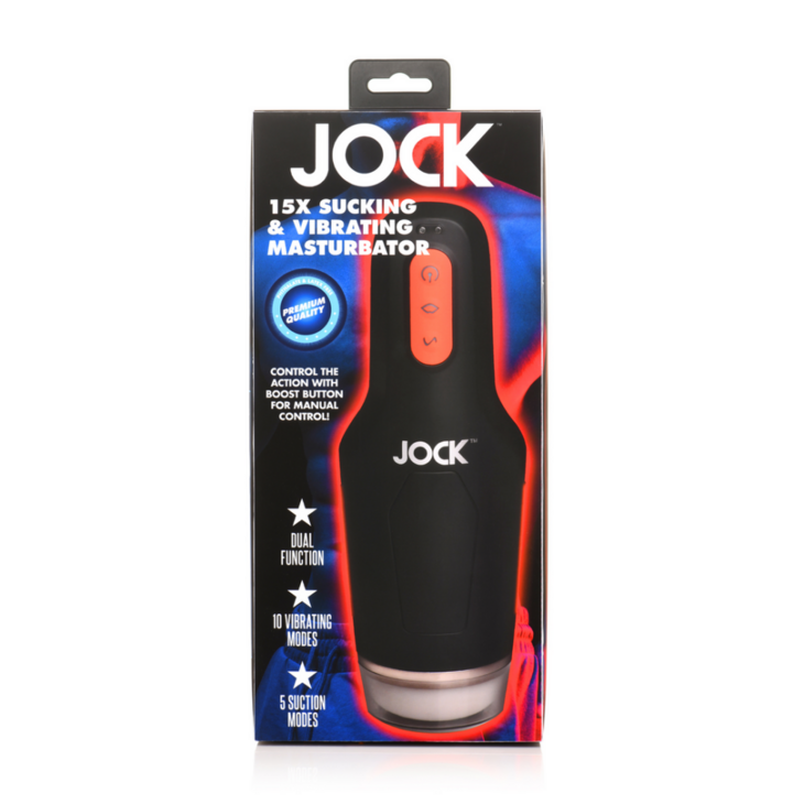 Sucking and Vibrating Masturbator - 15X - Black