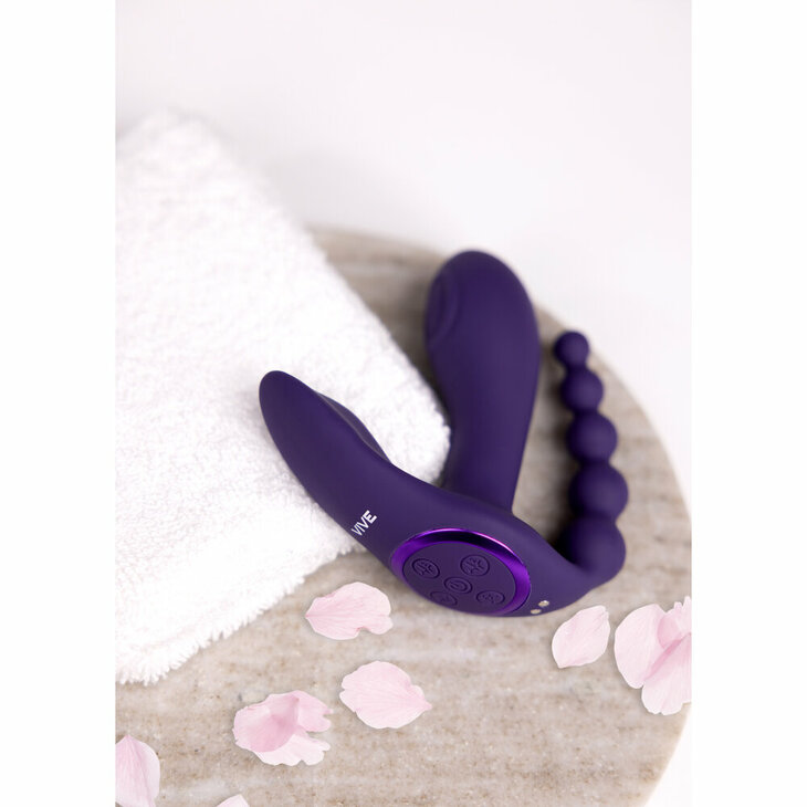 Kata - Pulse Wave  Vibrerende Dubbele Penetratie Vibrator - Paars