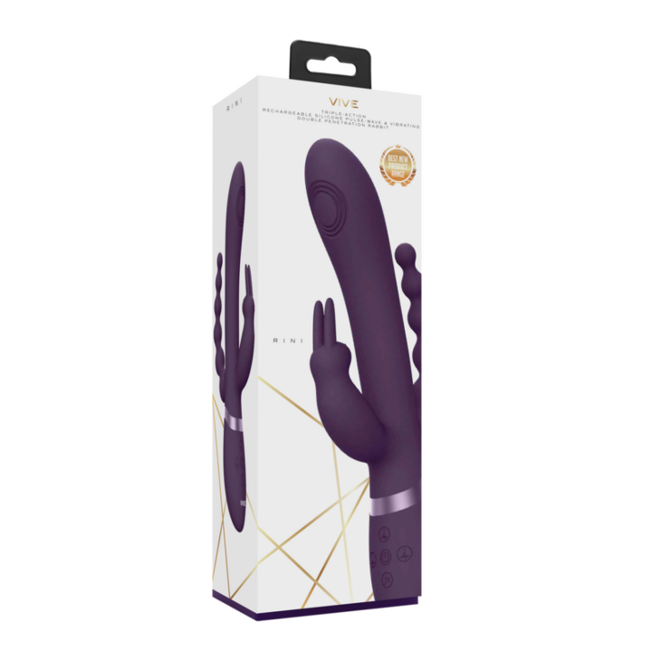 Rini - Pulse Wave  Vibrating Double Penetration Rabbit - Paars