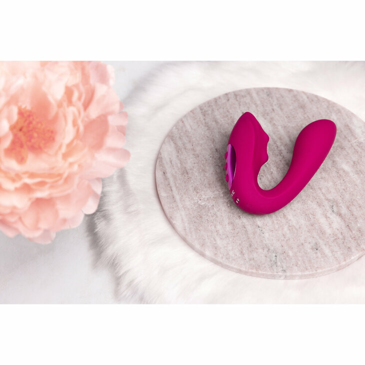 Yuki - Dual Motor G-Spot Vibrator met Masserende Parels - Roze