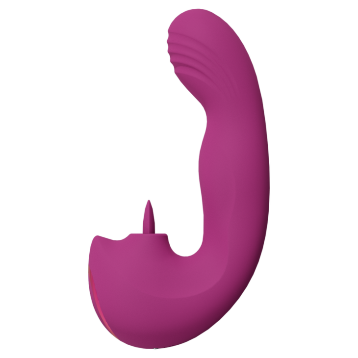 Yumi - Triple Motor G-Spot Vinger Beweging Vibrator en Flickering Tongue Stimulator - Roze