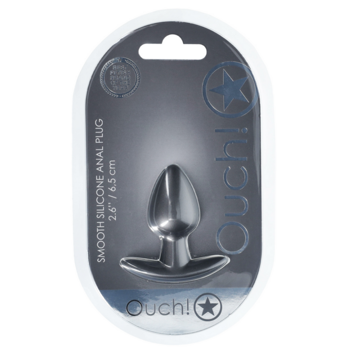 Zachte Siliconen Anale Plug - Klein - 2,6 / 6,5 cm - Gunmetal