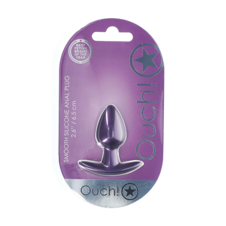Zachte Silicone Anale Plug - Klein - 6,5 cm - Metallic Paars