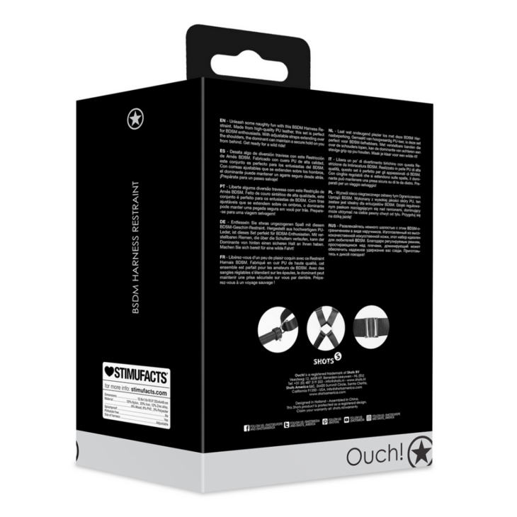BSDM Harnas Beperking - Zwart