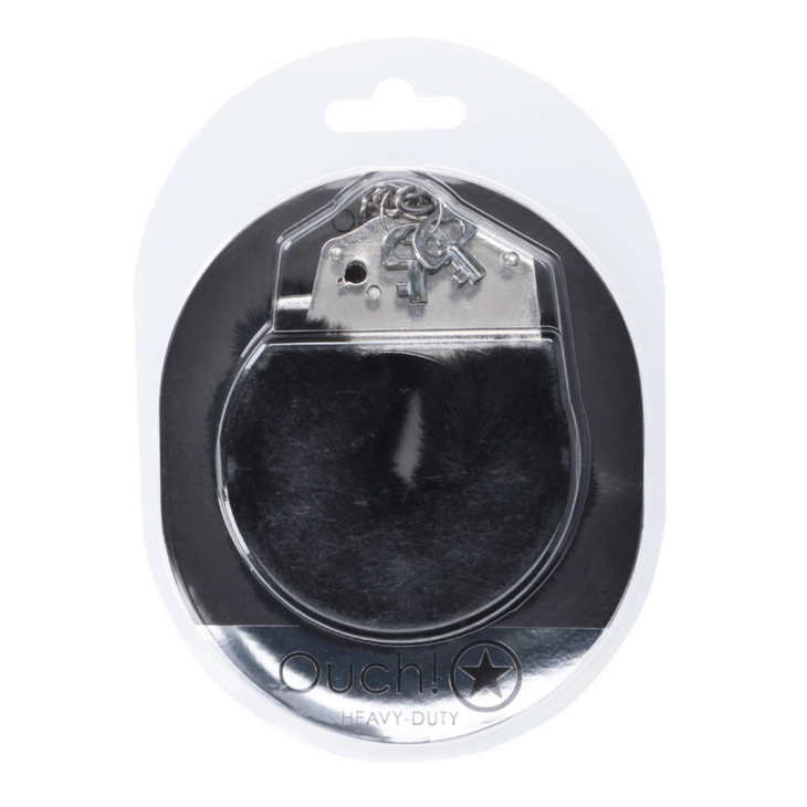 Zware Fluffy Handboeien - Zwart