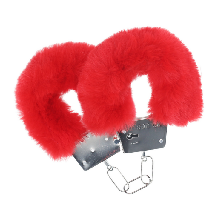 Classic Fluffy Handboeien - Rood