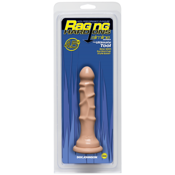 Slimline Dong met Zuignap - 4,5 / 11 cm - Vanille