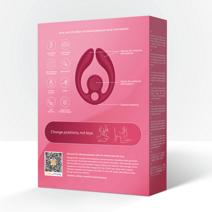 GIZI Duo - Dual Couples Stimulator - Bordeauxt