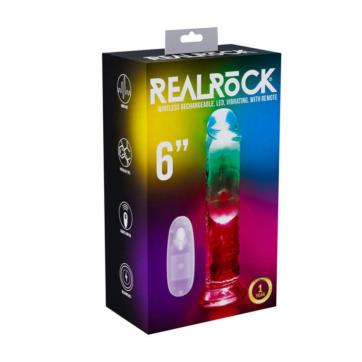 LED Vibrerende Rechte Penis - 6 / 15 cm - Transparant