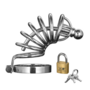 Asylum - Chastity Cage met 6 Ringen - M/L